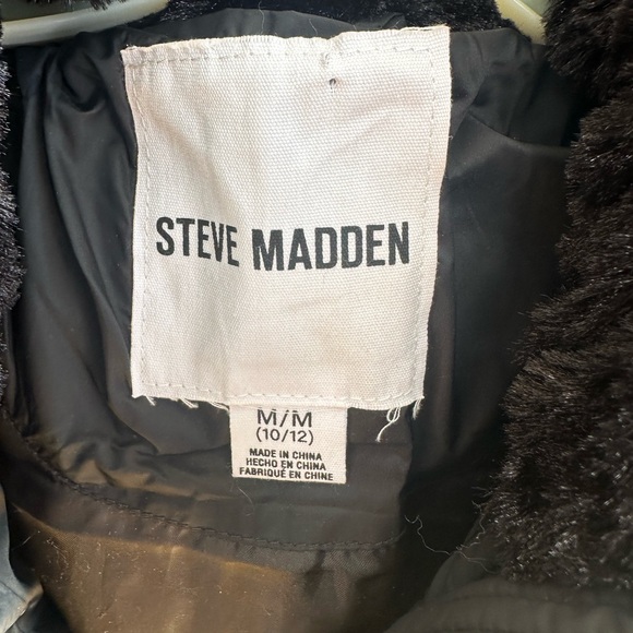 NWT Steve Madden BLACK Women's Juniors' Puffer Coat , M 10/12 - Picture 7 of 9